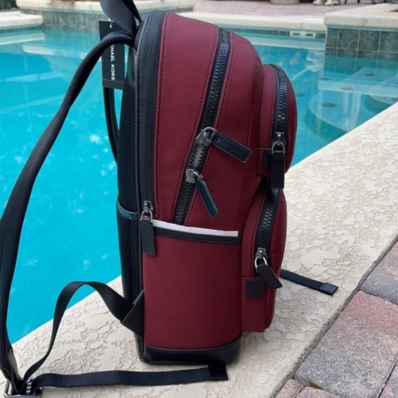 Michael Kors Kent Sport Utility Backpack Merlot - Picture 6 of 16